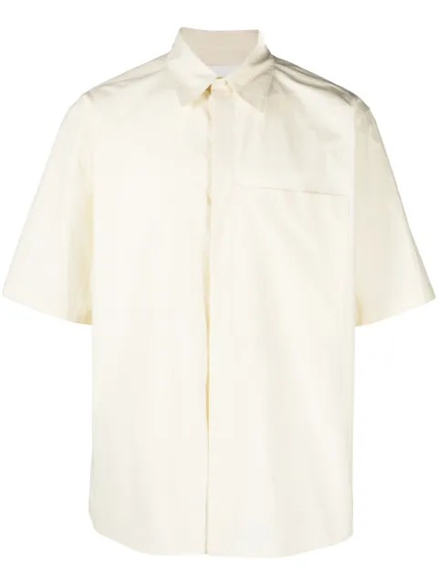Jil Sander patch-pocket cotton shirt Yellow J61DL0001J45134
