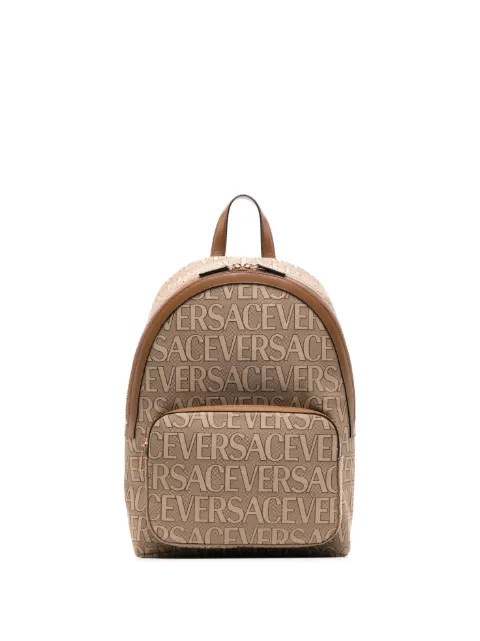 Versace logo-print backpack Neutrals 10077031A07951