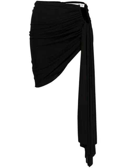Christopher Esber Arced Palm asymmetric-draped miniskirt Black 23024340