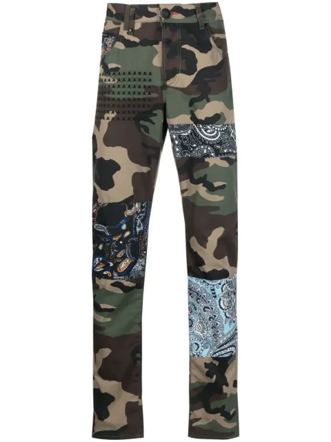 Philipp Plein camouflage-print straight-leg jeans Green FACCMDT3575PDE004N