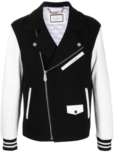 Philipp Plein leather biker jacket Black FACCMLB1715PTE120N