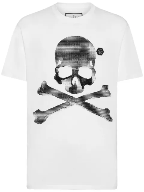 Philipp Plein skull-print cotton T-shirt White FACCMTK6188PJY002N