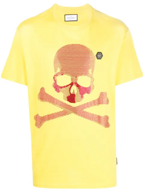 Philipp Plein skull-print short-sleeve T-shirt Yellow FACCMTK6188PJY002N