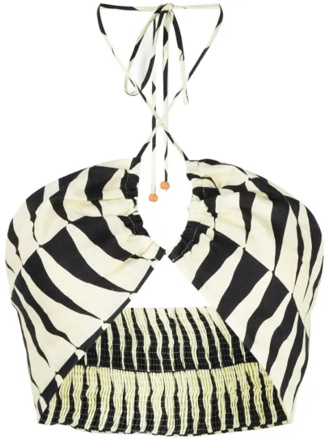 Cala de la Cruz Bari halterneck top Yellow 22A148