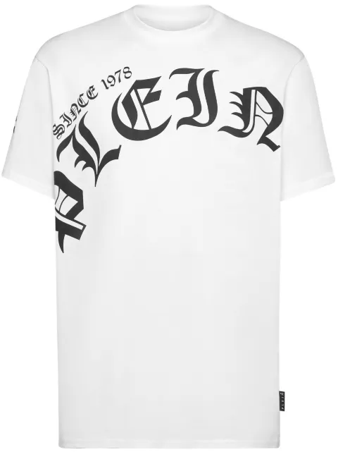 Philipp Plein logo-print cotton T-shirt White FACCMTK6381PJY002N
