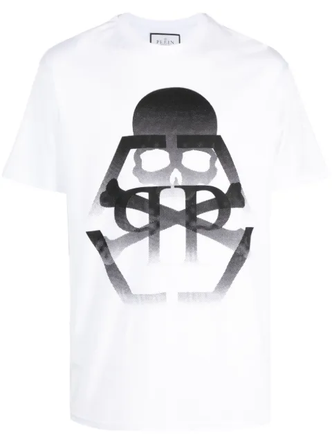 Philipp Plein logo-print short-sleeved T-shirt White FACCMTK6399PJY002N