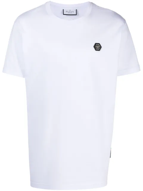Philipp Plein Skull&Bones-print cotton T-shirt White FACCMTK6446PJY002N
