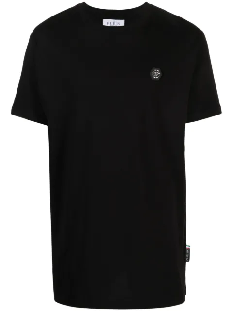 Philipp Plein Skull&Bones-print cotton T-shirt Black FACCMTK6446PJY002N