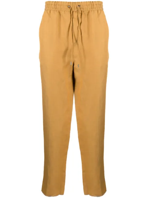 ETRO drawstring-waist cropped trousers Brown 1W7671057