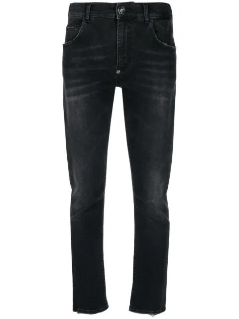 Philipp Plein stonewashed straight-leg jeans Grey FACCWDT2396PDE004N