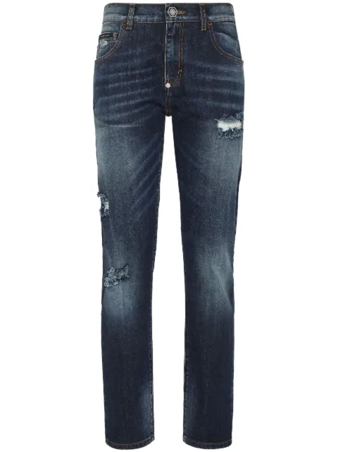 Philipp Plein distressed-effect denim trousers Blue FACCWDT2397PDE004N