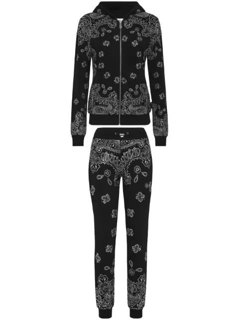 Philipp Plein paisley-printed jogging set Black FACCWJJ0163PJO002N