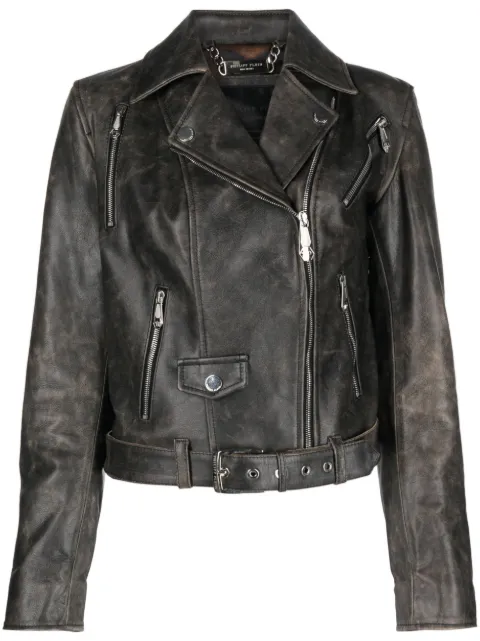 Philipp Plein leather biker jacket Black FACCWLB1010PLE010N