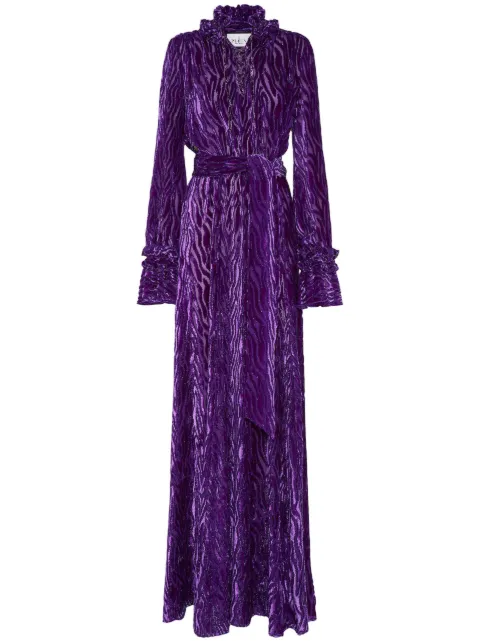 Philipp Plein Chiffon Gipsy devoré-effect dress Purple FACCWRG2659PTE031N