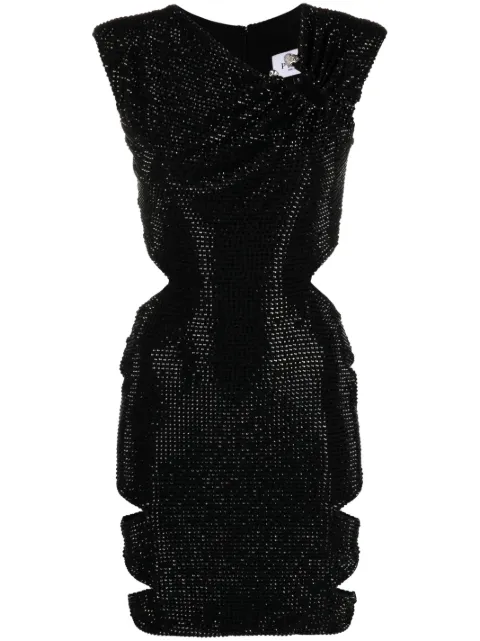 Philipp Plein crystal-embellished mini dress Black FACCWRG2689PJY002N