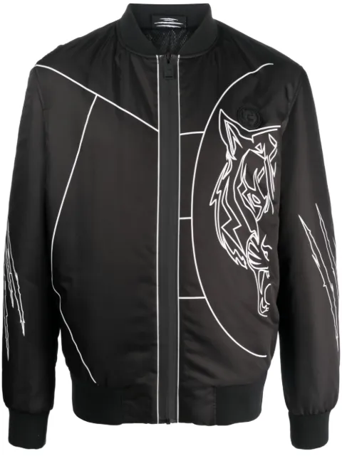 Plein Sport Tiger Court Edition bomber jacket Black FACCMRB2238SXV005N