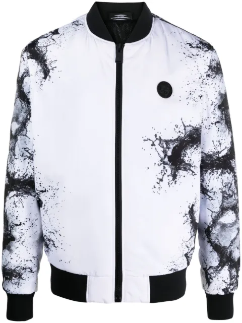Plein Sport Splash Extreme bomber jacket White FACCMRB2241SXV005N