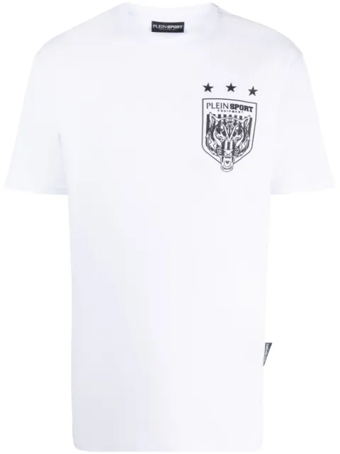 Plein Sport Tiger Crest Edition T-shirt White FACCMTK6414SJY001N