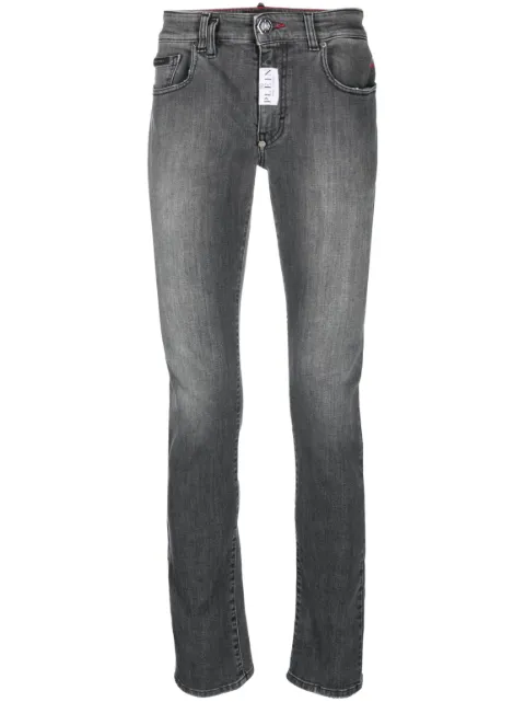 Philipp Plein logo-patch jeans Grey FACCMDT3554PDE004N