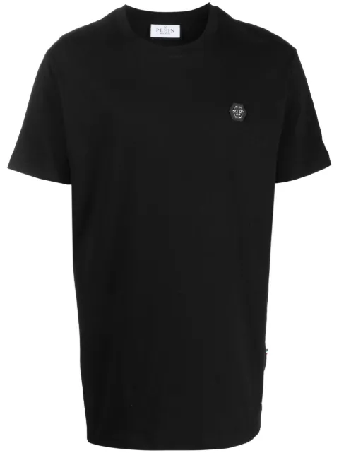 Philipp Plein SS Kimono Cut PP Glass cotton T-shirt Black MTK6447