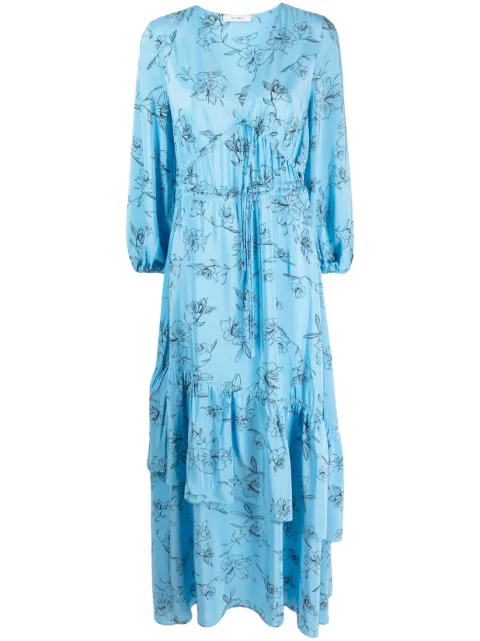 IVY OAK floral-print maxi dress Blue IO1123S7549