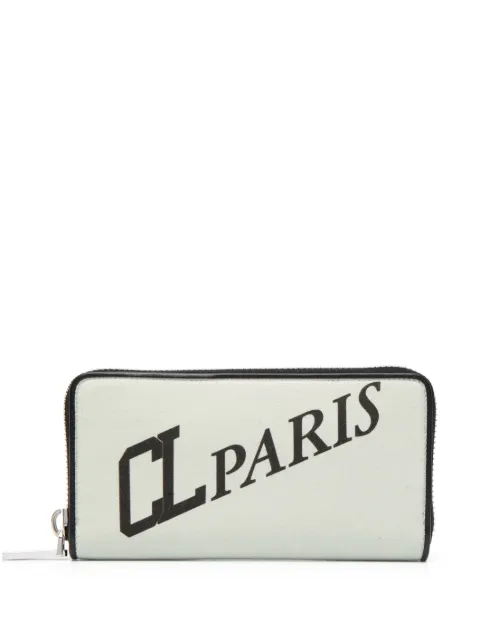 Christian Louboutin CL Paris zipped wallet Grey 1235463GOOS
