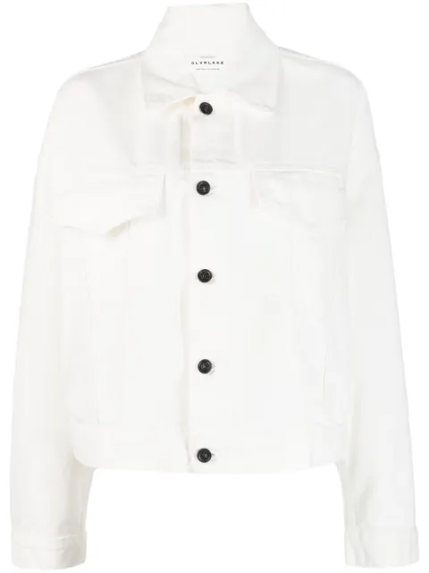 SLVRLAKE Detroit cotton denim jacket White DTRK407P