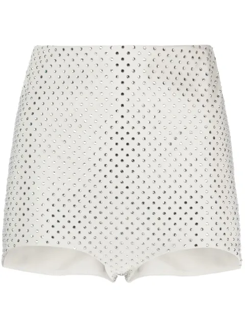 Philosophy Di Lorenzo Serafini crystal-embellished mini shorts Grey A03342126