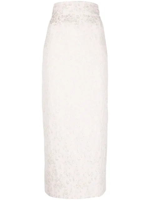 Philosophy Di Lorenzo Serafini jacquard pencil skirt Pink A01152127