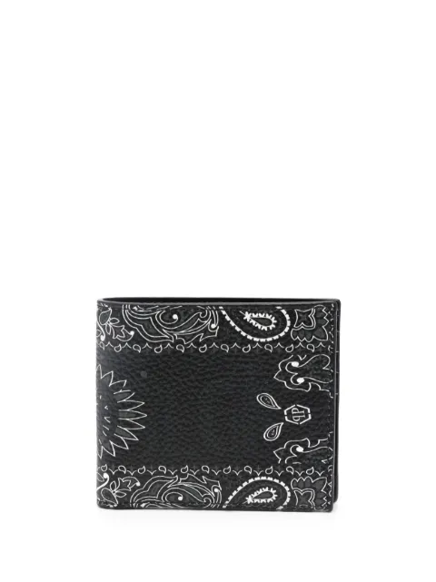 Philipp Plein paisley-print leather wallet Black FACAMVG0505PLE010N