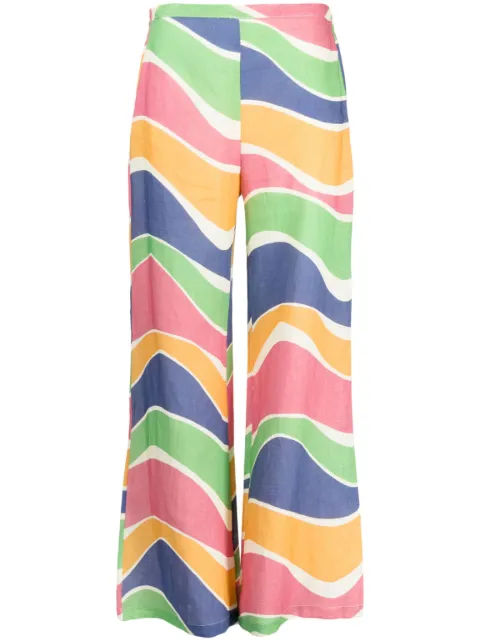 Cala de la Cruz Grace linen trousers Multicolour 22A154