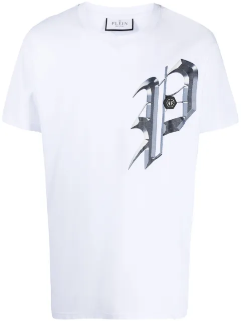 Philipp Plein graphic-print cotton T-shirt White FACCMTK6478PJY002N