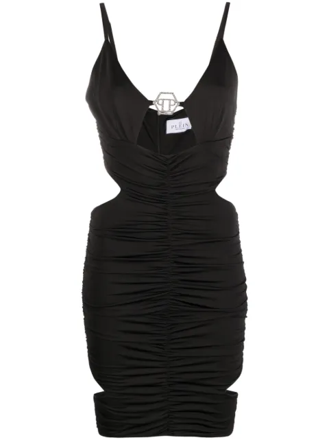 Philipp Plein cut-out ruched minidress Black FACCWRG2694PTE003N