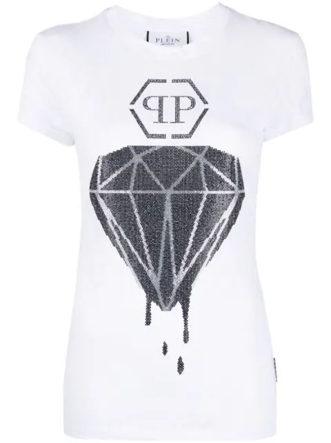 Philipp Plein snakeskin-print cotton T-shirt White FACCWTK2909PJY002N