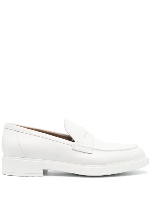 Gianvito Rossi leather penny loafers White U2521020GOMCLN