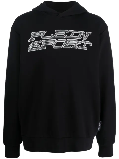 Plein Sport Tiger logo-print hoodie Black FACCMJB3057SJO001N