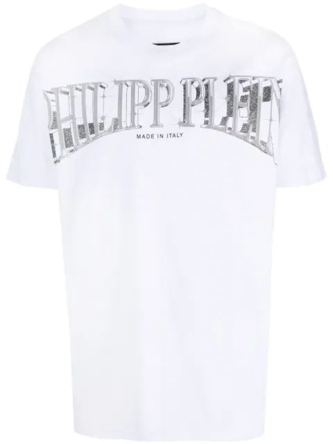 Philipp Plein logo-print cotton T-shirt White FACCMTK6449PJY002N