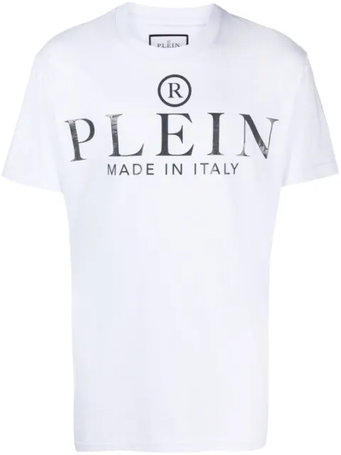 Philipp Plein logo-print cotton T-shirt White FACCMTK6460PJY002N