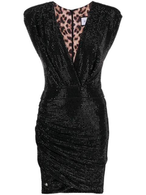 Philipp Plein crystal-embellished mini dress Black FACCWRG2690PJY002N