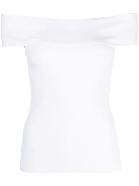 Philosophy Di Lorenzo Serafini off-shoulder short-sleeve top White A09142100