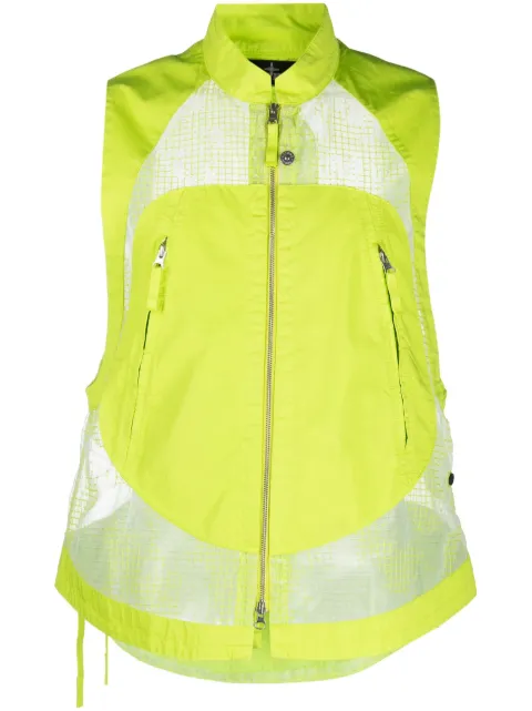 Stone Island Shadow Project mesh-panel vest Green 7819G0223V2051