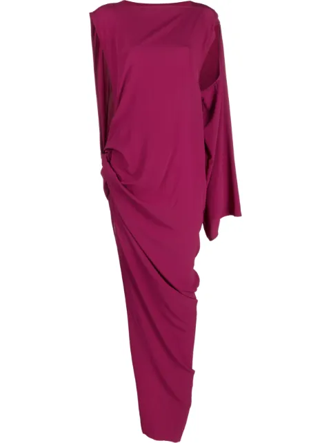 Rick Owens asymmetric gathered maxi dress Pink RO01C5580CC