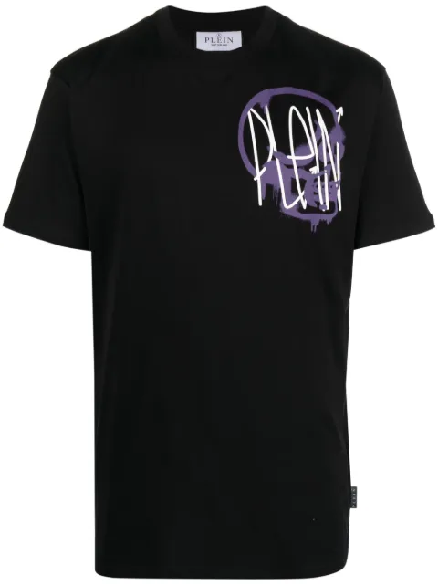 Philipp Plein graphic-print short-sleeved T-shirt Black FACCMTK6380PJY002N