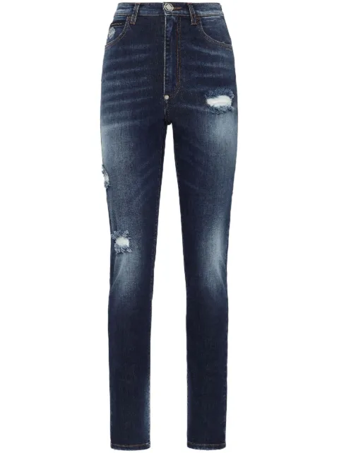 Philipp Plein distressed-effect skinny jeans Blue FACCWDT2393PDE004N