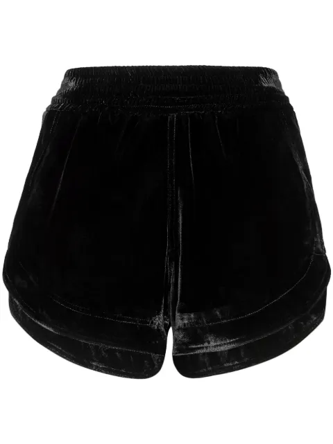 Philipp Plein velvet elasticated-waist shorts Black FACCWRT1419PTE086N
