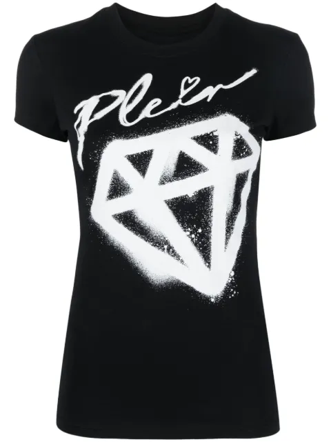 Philipp Plein graffiti logo-print T-shirt Black FACCWTK2910PJY002N