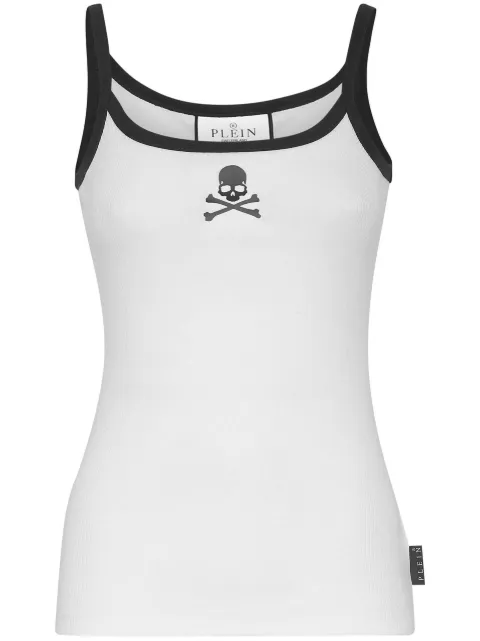 Philipp Plein skull-print tank top White FACCWTK2925PJY002N