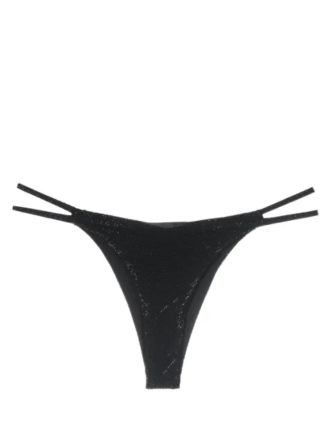 Philipp Plein crystal-embellished thong Black FACCWUY0193PJY002N