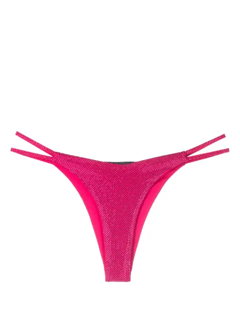 Philipp Plein crystal-embellished thong Pink FACCWUY0193PJY002N