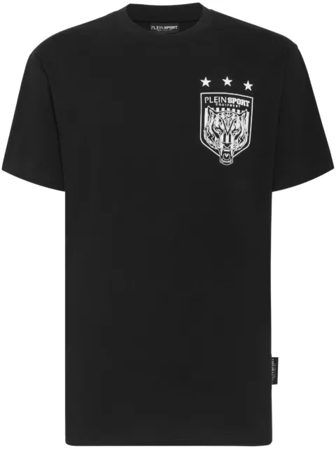 Plein Sport SS Tiger crest-print T-Shirt Black FACCMTK6414SJY001N